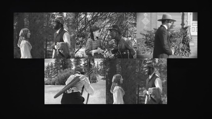 A five-screen video installation.