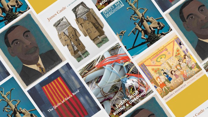 A composite image of different book covers in a diagonal design.