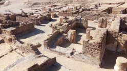 Buildings in the Coptic-period city unearthed at Ain al-Kharab, Egypt
